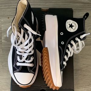 Black and White Platform Converse